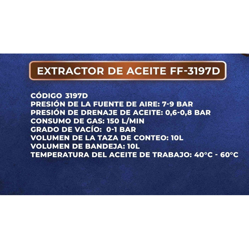 Extractor De Aceite Neumático Automotriz Trabajo Pesado Tall