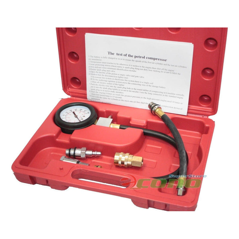 Compresimetro Tester Medidor X 3 Piezas Motores A Gasolina Y