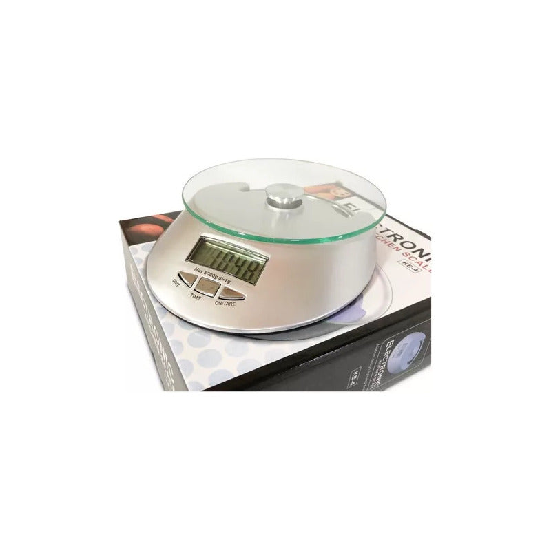 Balanza Gramera Digital De Cocina 5000 Gramos 5 Kilos Tara Capacidad Máxima 5 G Color Gris