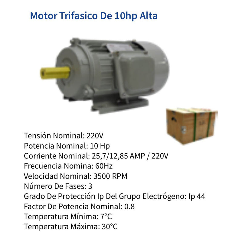 Motor Electrico Trifasico 10hp Alta Industria Trabajo Pesado