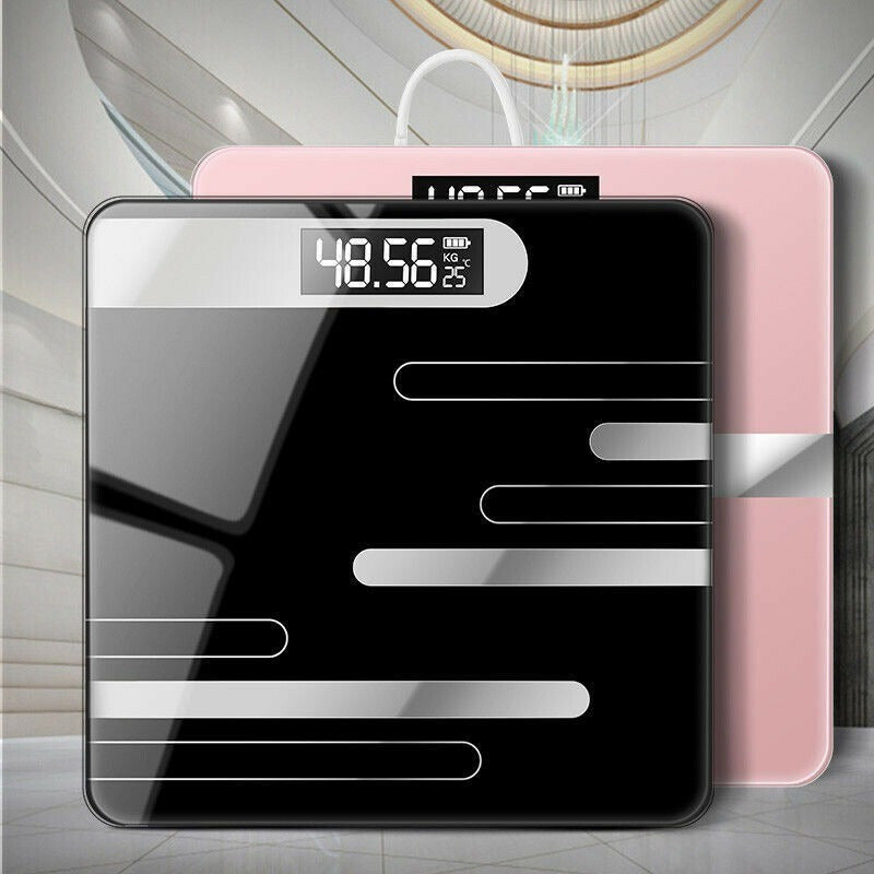 Pesa Balanza Pesa Persona Digital 150 Kilos Vidrio Capacidad Máxima 180 G Color Rosa Claro