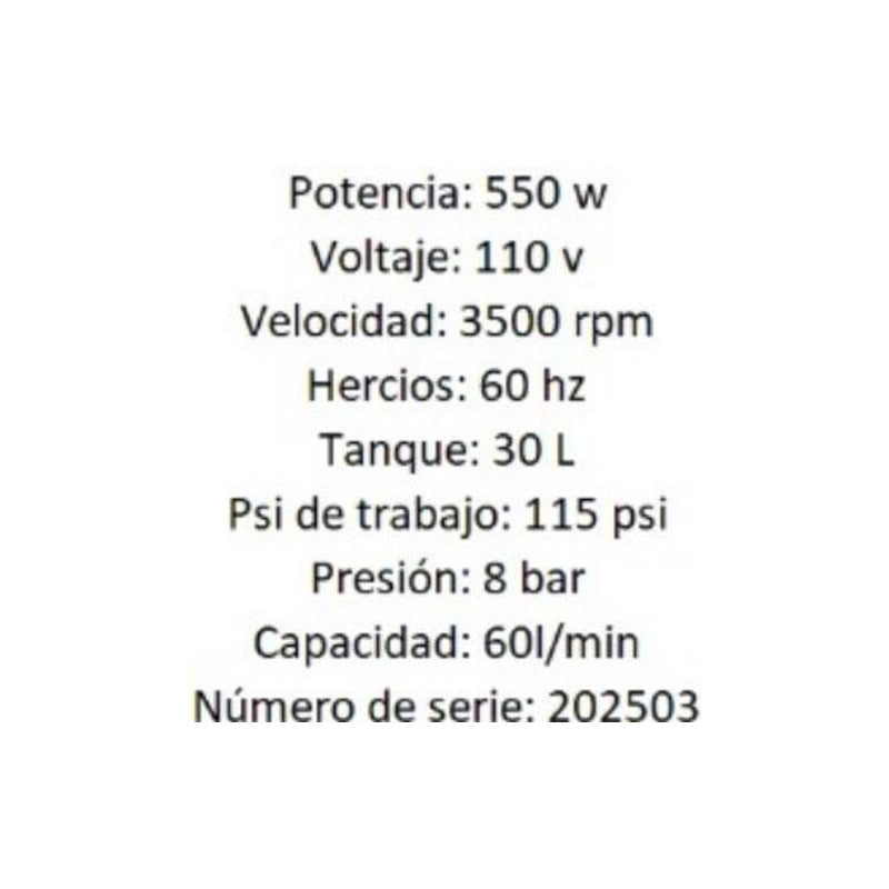 Compresor De Aire Libre De Aceite 30 Litros Odontologia