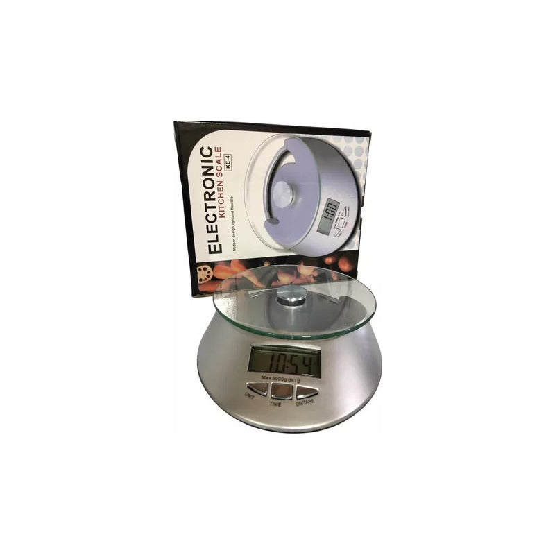 Balanza Gramera Digital De Cocina 5000 Gramos 5 Kilos Tara Capacidad Máxima 5 G Color Gris
