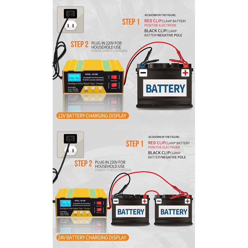 Cargador De Bateria Para Carros Y Motos 12v 10 Amp