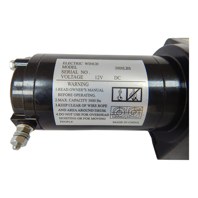 Winch Eléctrico 3000lb Trabajo Pesado 12v Automotriz Carro