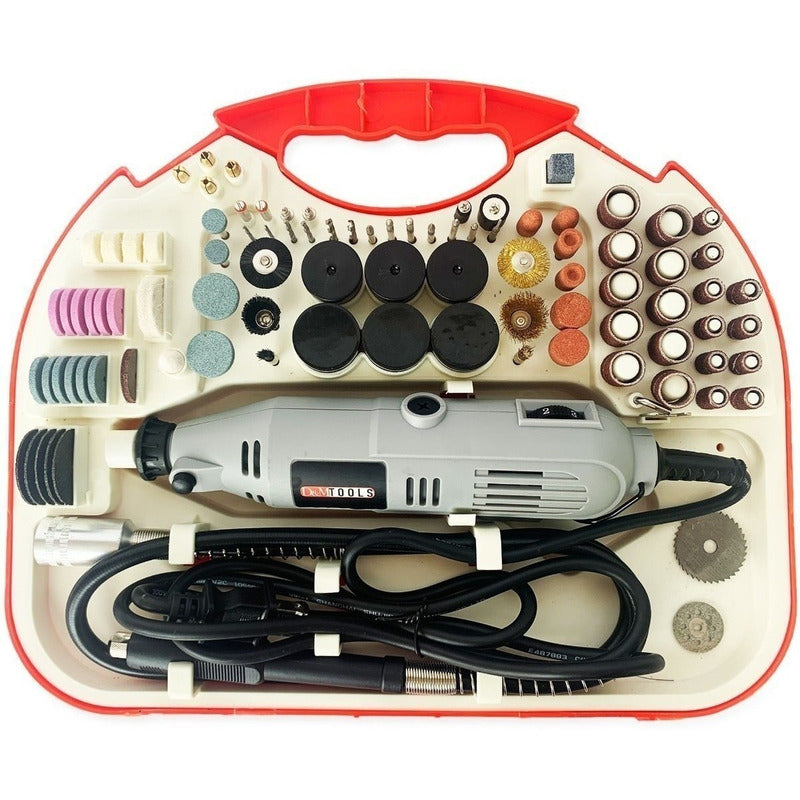 Motortool Profesional Guaya + 183 Accesorios 6 Velocidades
