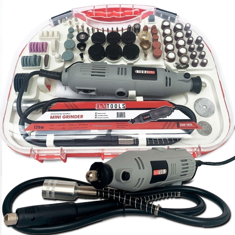 Motortool Profesional Guaya + 183 Accesorios 6 Velocidades