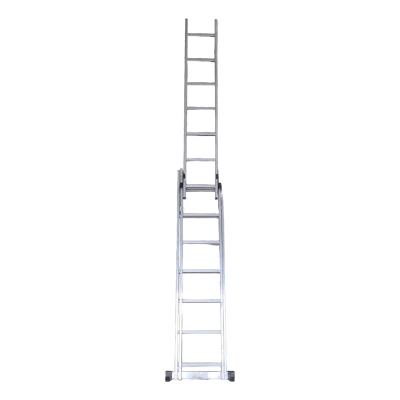 Escalera 10 Metros Multifuncional 30 Pasos Plegable Aluminio