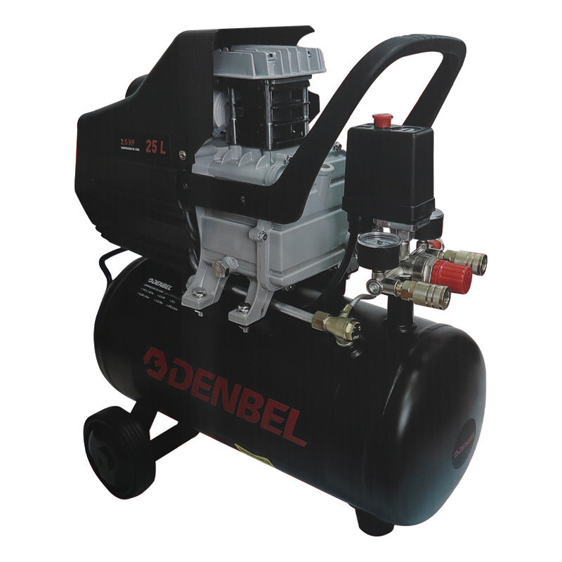 Compresor De 2 Hp Doble Salida 1500 Wt 25 Litros