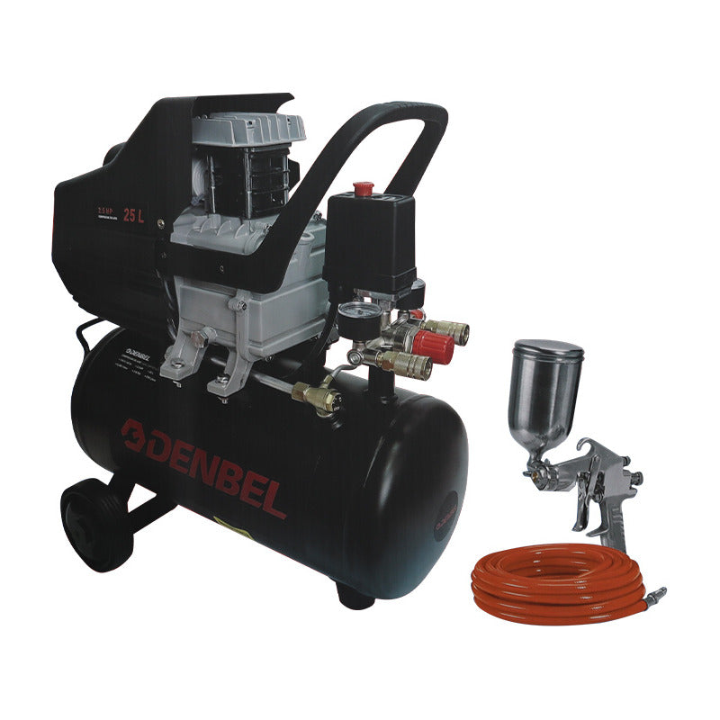Compresor De 2 Hp Doble Salida 1500 Wt 25 Litros