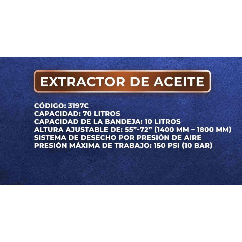 Extractor De Aceite Neumático Automotriz Talleres Trabajo