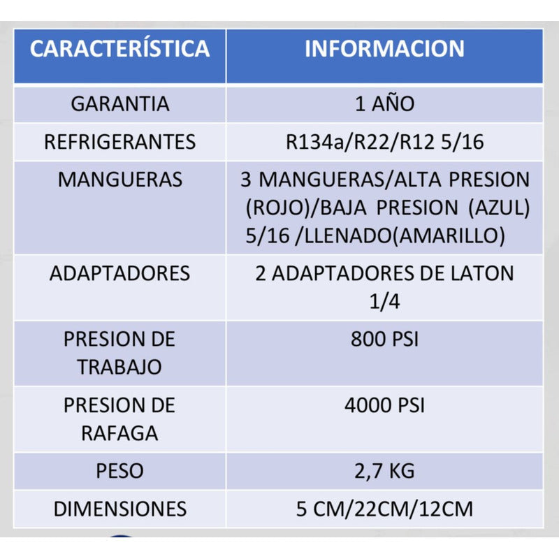 Juego De Medidores Para Aire Acondicionado Automotriz